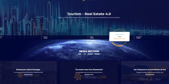Screenshot Website Breezecoin