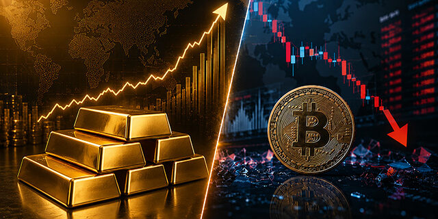 Gold glänzt / Bitcoin schwächelt