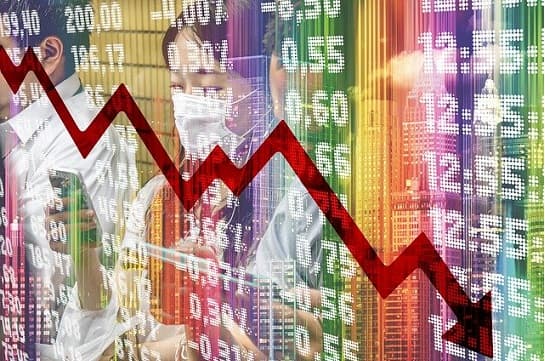 Kursverlauf Bitcoin vs DAX Foto Börsencrash von Pixabay
