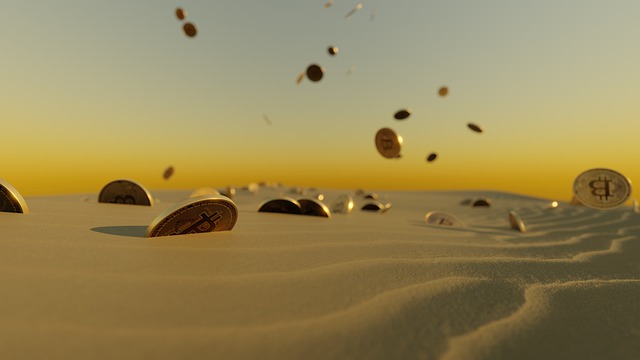 viele bitcoins Bitcoins im Sand